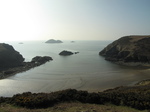 SX17721 St Elvis and Black Rocks from top of hill Solva Harbour mouth.jpg